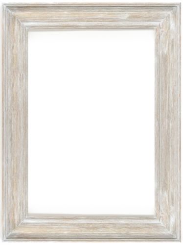 Misty Woods Frame 24x36 Distressed White Wash