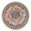 Royal Aubusson Black Blue And Ivory 7x7 Round