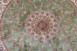 Regal 7 x 7 Green and Ivory Isfahan Design