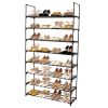 2 Set 4 Tiers Shoe Rack Shoe Tower Shelf Storage Organizer For Bedroom, Entryway, Hallway, and Closet Gray Color