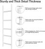 Blanket Ladder, 5-Layer Towel Racks, Blanket Holder with Anti-Slip Construction Home Decor, Decorative Blanket, Quilt, Towel, Scarf Ladder Shelves for