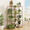 Wooden Plant Stand with 11 Tiers for Displaying Potted Flowers - Perfect for Patio, Balcony, or Garden