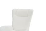 Rocking Chair Nursery, Solid Wood Legs Reading Chair with Teddy Fabric Upholstered , Nap Armchair for Living Rooms, Bedrooms, Offices, Best Gift,White