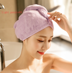 Women's Hair Dryer Cap, Absorbent Dry Hair Towel (Option: 5pcs Light purple65)