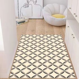 Simple Geometric Home Entrance Floor Mat Crystal Velvet Absorbent Non-slip Arched Rectangle Carpet Home Decoration Foot Mat Semi-circle Door Mat (Main Color: 04 Rectangle, size: 80*120cm)
