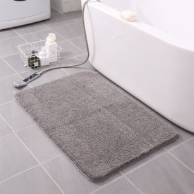 Thickened Plush Entrance Carpet Absorbent Non-slip Soft Kitchen Bathroom Bedroom Living Room Simple Floor Door Mat Home Decor (Color: Grey, size: 60x90CM(3cm thick))