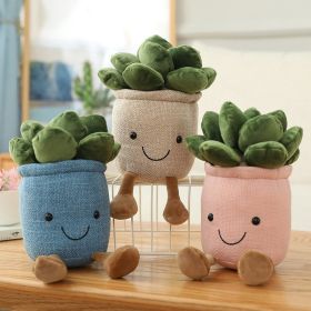 9inch Creative Succulent Plant Decoration; For Garden Green Lovers Cute Succulent Sleep Seat Cushion Home Decoration (Color: White, size: 9inch)