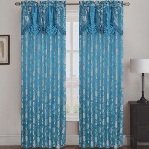 Molly Jacquard Rod Pocket Panel with Attached