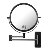 8-inch Wall Mounted Makeup Vanity Mirror, 1X / 10X Magnification Mirror, 360¬∞ Swivel with Extension Arm