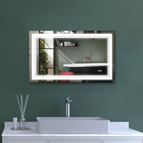 7 Size LED Bathroom Mirror Wall Mounted Vanity Mirror Anti-Fog Mirror Dimmable Lights with Touch Switch(Horizontal/Vertical) 7 Size LED Bathroom Mirror Wall Mounted Vanity Mirror Anti-Fog Mirror Dimmable Lights with Touch Switch(Horizontal/Vertical)