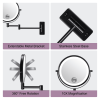 8-inch Wall Mounted Makeup Vanity Mirror, 1X / 10X Magnification Mirror, 360¬∞ Swivel with Extension Arm