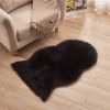 1pc Fluffy Imitation Wool Area Rug, Suede Fleece Bottom Long Imitation Wool Rug, Acrylic 80% Polyester 20%, 23.62*35.43inch, Living Room Bedroom Rug,
