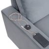 [VIDEO provided] [New] 138*57" Modern L shape Sectional Sofa, 6-seat Velvet Fabric Couch with Convertible Chaise Lounge,Freely Combinable Indoor Furni