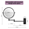 8-inch Wall Mounted Makeup Vanity Mirror, 1X / 10X Magnification Mirror, 360¬∞ Swivel with Extension Arm