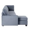 [VIDEO provided] [New] 138*57" Modern L shape Sectional Sofa, 6-seat Velvet Fabric Couch with Convertible Chaise Lounge,Freely Combinable Indoor Furni