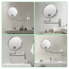 8-inch Wall Mounted Makeup Vanity Mirror, 1X / 10X Magnification Mirror, 360¬∞ Swivel with Extension Arm
